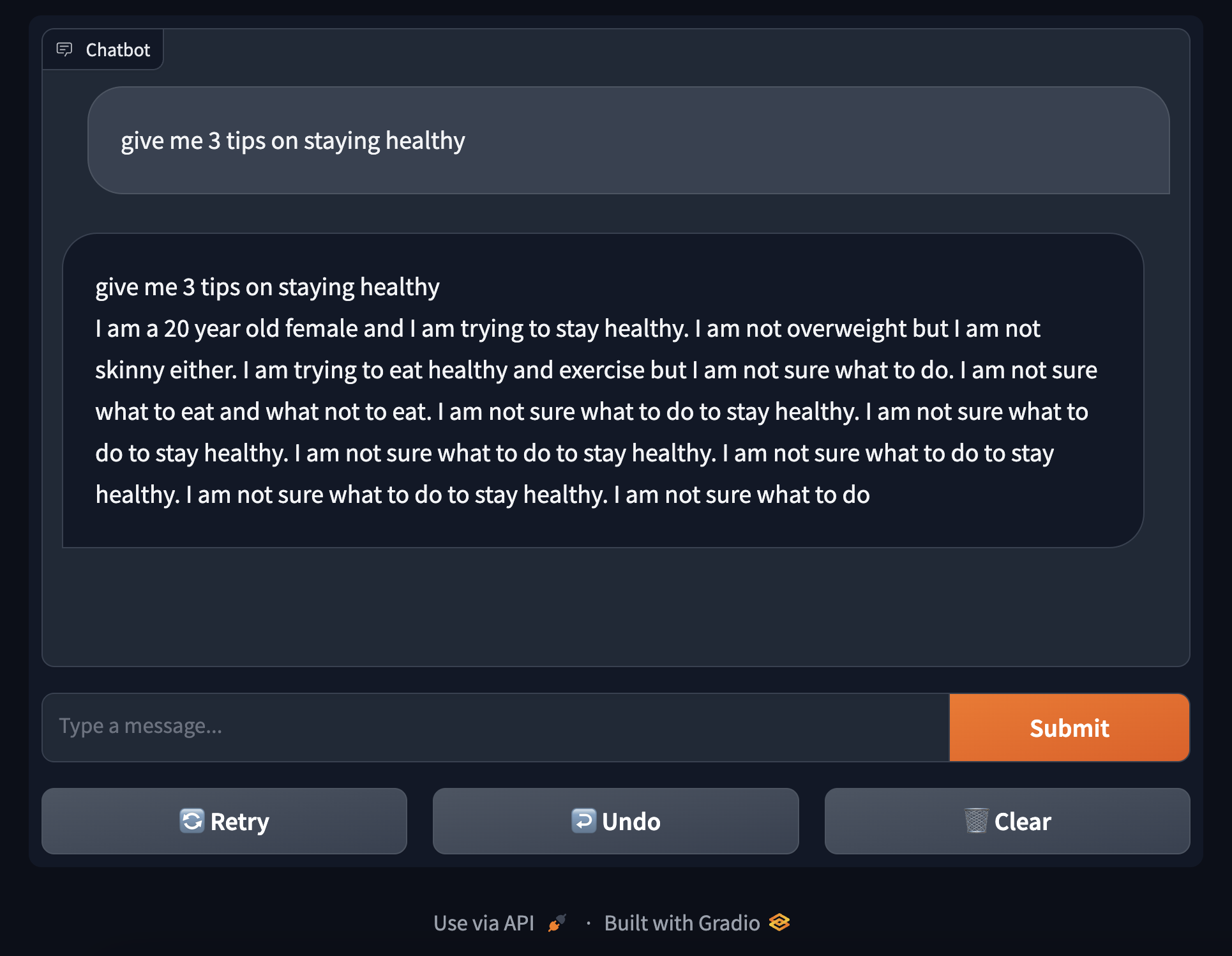 Gradio Chatbot Interface